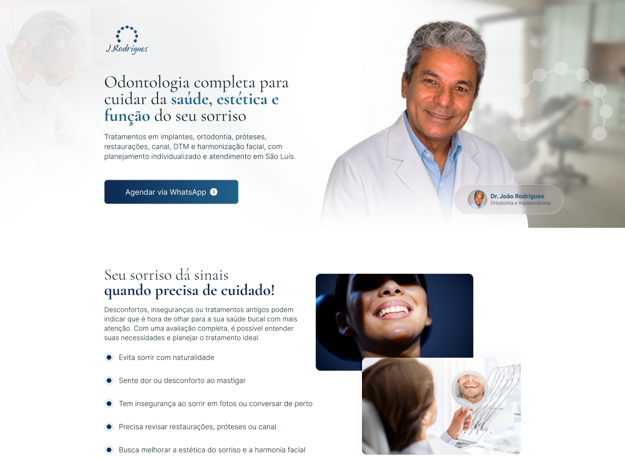 Site para dentistas e clinicas